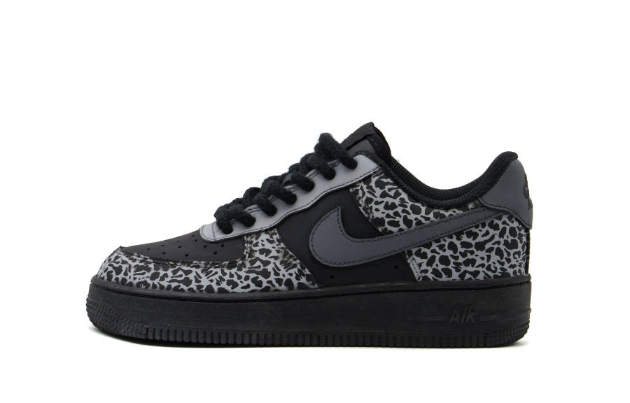 Nike Nike Air Force 1 Abrasion Resistant Low top Skateboard Shoes Unisex Black Gray