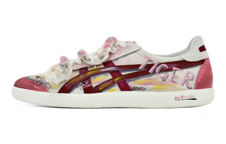 Onitsuka Tiger Tokuten Slip Resistant, Lightweight, And Breathable Low top Skateboard Shoes Unisex Rose Red
