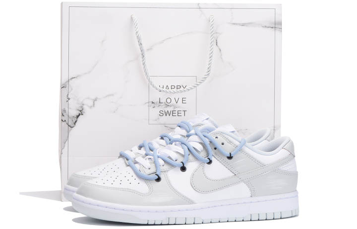 Nike Nike Dunk Coverage Slip Resistant Low top Skateboard Shoes Unisex Gray White
