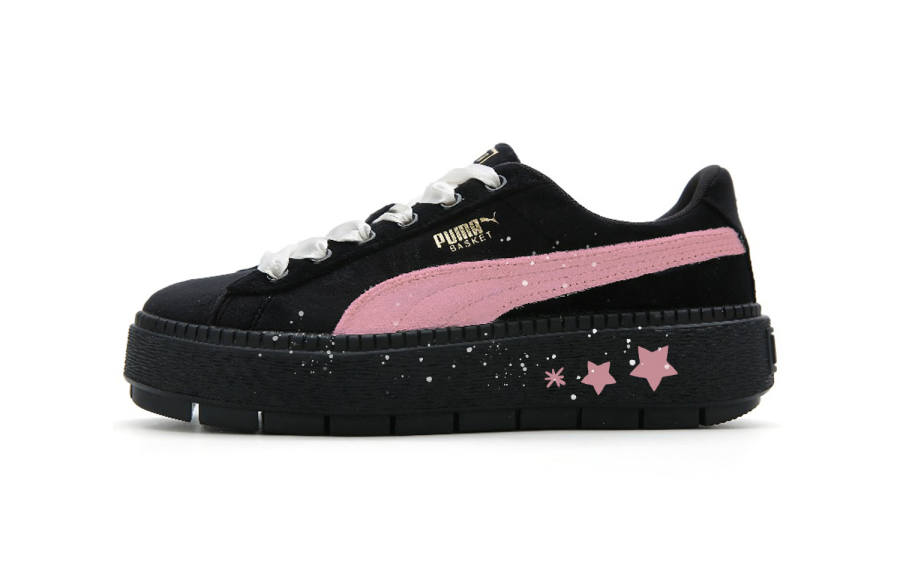 PUMA Platform Trace Rebellious Sweetheart Non slip Lightweight Low top Skateboard Shoes Women's