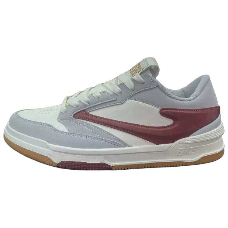 Erke Wushuang Comfortable Low top Skateboard Shoes Men's White Gray