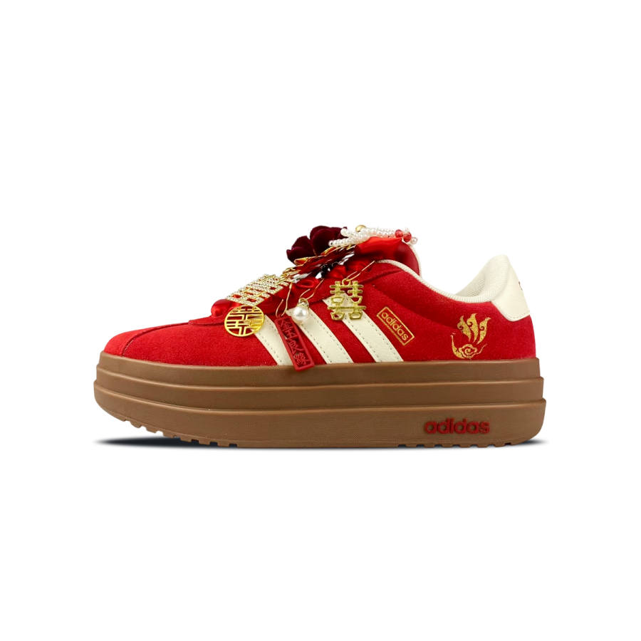 Adidas Adidas VL Court Bold Low top Skateboard Shoes Women's Gold Red