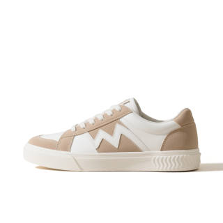 XIANGSU Coverage Abrasion Resistant Coverage Abrasion Resistant Low top Skateboard Shoes Women's White Coffee Color