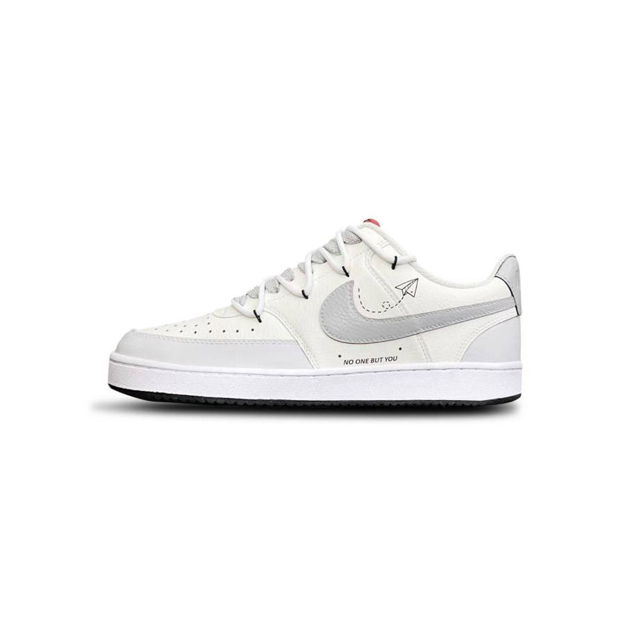 Nike Nike Court Vision 1 Tower Rabbit Cushioning, Wear Resistant Low top Skateboard Shoes Men's Gray White