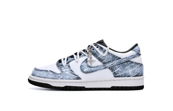Nike Nike Dunk Starry Mist Vientiane Cushioning Low top Skateboard Shoes Unisex Black White