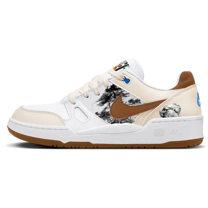 Nike Nike Full Force Slip Resistant Abrasion Resistant Low top Skateboard Shoes Men's Beige Brown