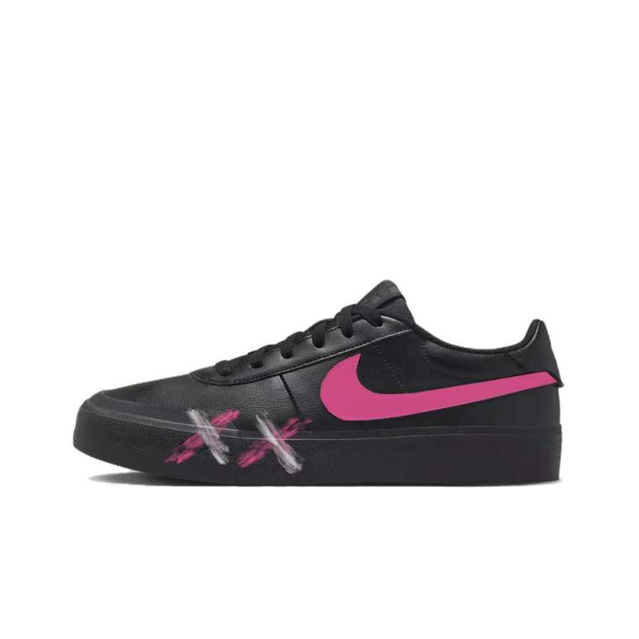 Nike Nike Court Shot Abrasion Resistant Lightweight Wear resistant And Lightweight Low top Skateboard Shoes Men's Black