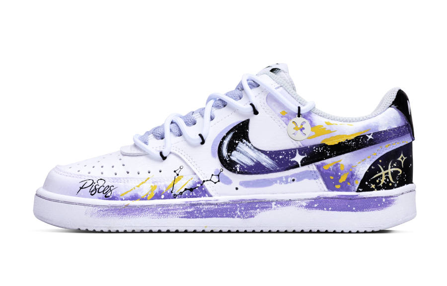 Nike Nike Court Vision 1 Abrasion Resistant, Lightweight, And Breathable Low top Skateboard Shoes Men's Purple