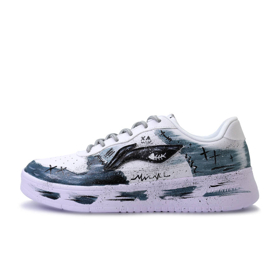 Li-Ning Li Ning Floating Boat Abrasion Resistant, Lightweight, And Breathable Low top Skateboard Shoes Unisex White Blue Black