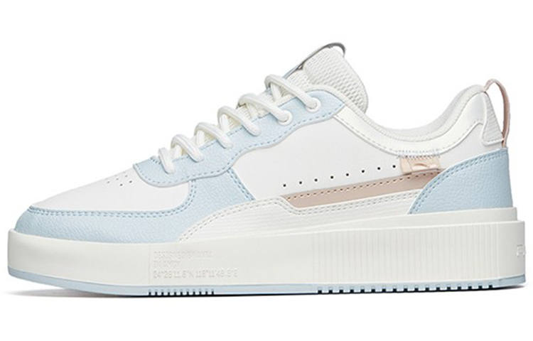 Anta Life Collection Slip Resistant Abrasion Resistant Low top Skateboard Shoes Women's White Blue