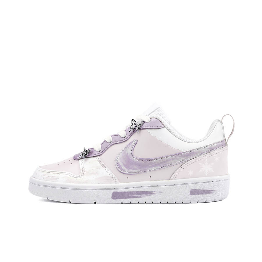 Nike Nike Court Borough Low Love Friday, Amber Slip Resistant Abrasion Resistant Low top Skateboard Shoes GS White Purple