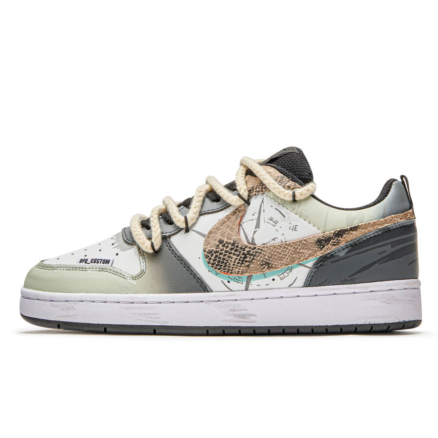 Nike Nike Court Borough Freedom Panda, Abyss Slip Resistant Abrasion Resistant Low top Skateboard Shoes GS Gray
