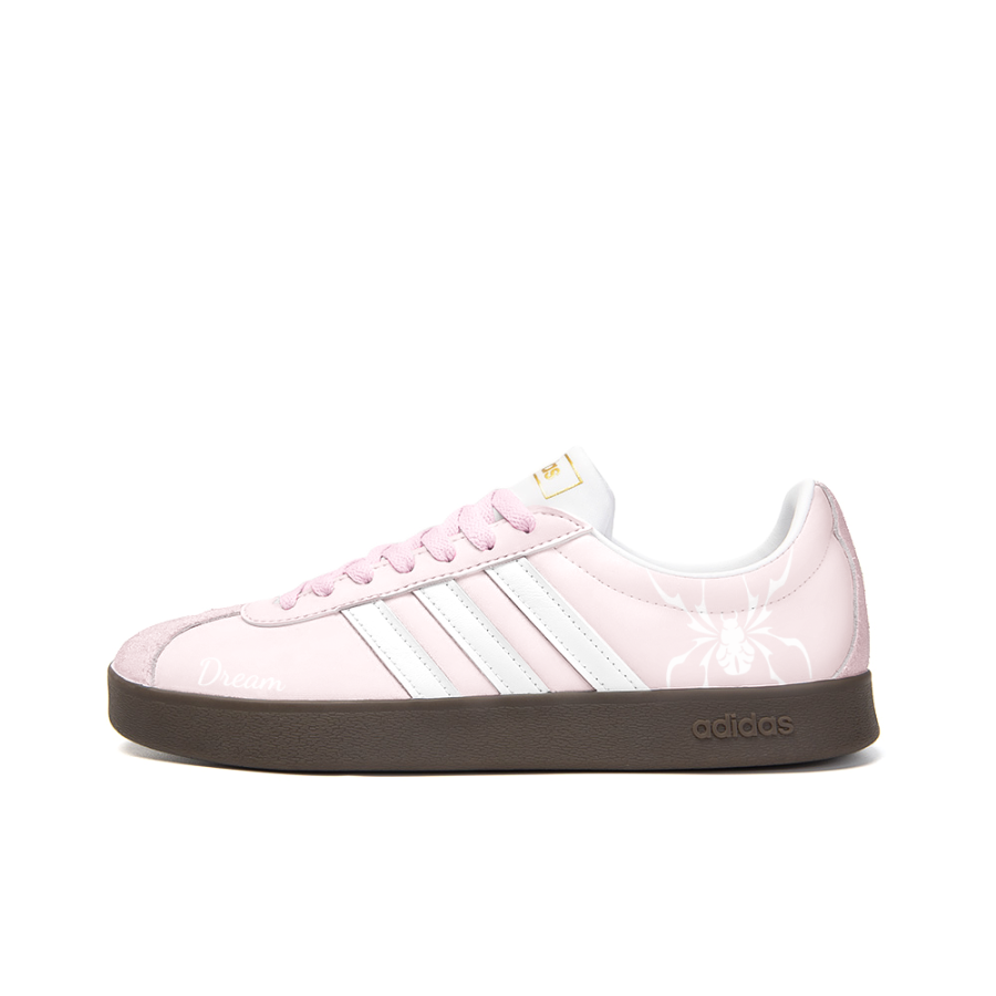 Adidas Neo VL Court 2.0 Slip Resistant Abrasion Resistant Low top Skateboard Shoes Unisex White Pink
