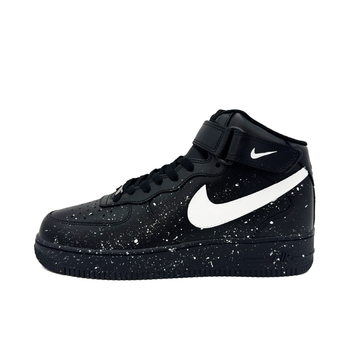 Nike Nike Air Force 1 Thermal Slip Resistant And Abrasion Resistant Mid top Skateboard Shoes Unisex Black