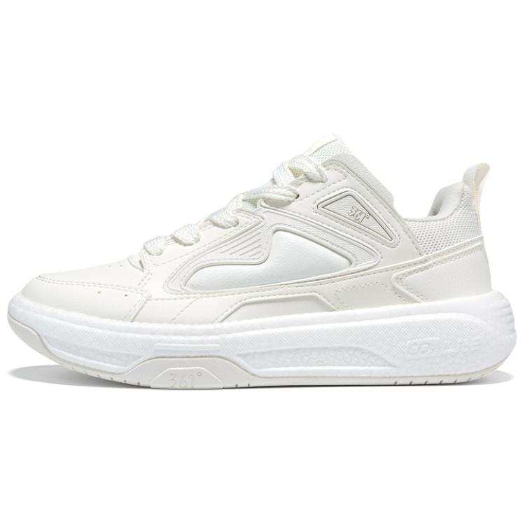361° Abrasion Resistant, Lightweight, And Breathable Low top Skateboard Shoes Women's Feather White