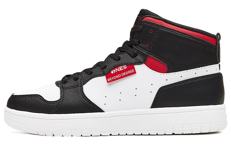 361° Slip Resistant Breathable Lightweight Cushioning High top Skateboard Shoes Women's White Red Black