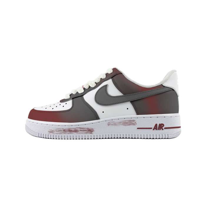Nike Nike Air Force 1 Coverage Thermal Coverage Low top Skateboard Shoes Women's White Gray Red