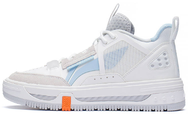Li-Ning Li Ning Textile, Synthetic Leather Slip Resistant, Abrasion Resistant, Height Increasing Mid top Skateboard Shoes