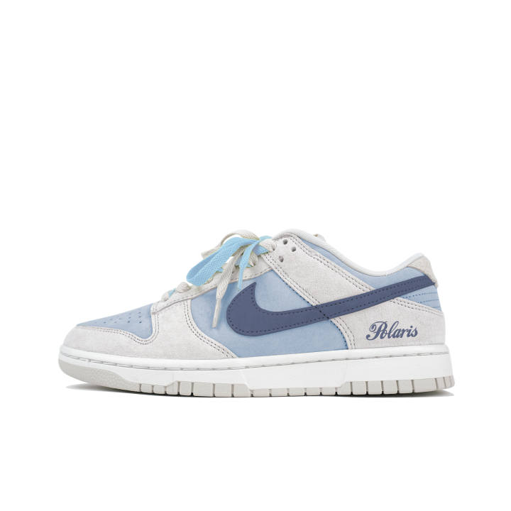 Nike Nike Dunk Low Nine Systems Suede Low top Skateboard Shoes Men's White Gray Blue