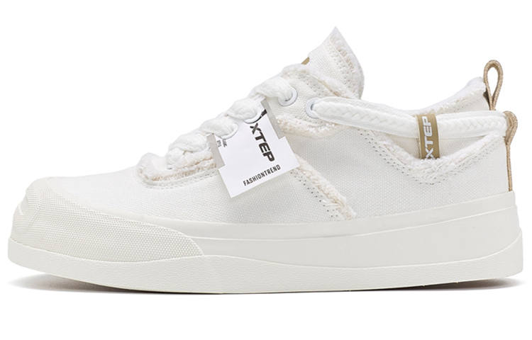 XTEP Slip Resistant Abrasion Resistant Slip Resistant Abrasion Resistant Low top Skateboard Shoes Women's New White
