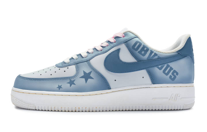 Nike Nike Air Force 1 Low top Skateboard Shoes GS White Blue Pink
