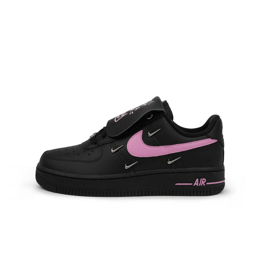 Nike Nike Air Force 1 Slip Resistant Abrasion Resistant Low top Skateboard Shoes Women's Black Pink