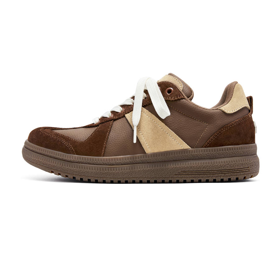 SENGUOGUO Slip Resistant Height Increasing Low top Skateboard Shoes Unisex Coffee