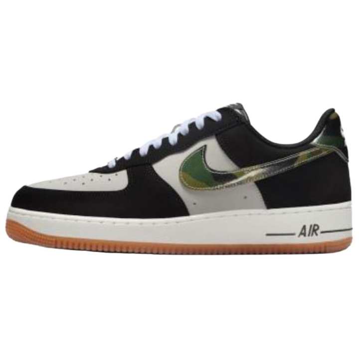 Nike Nike Air Force 1 Low top Skateboard Shoes Unisex Beige Black