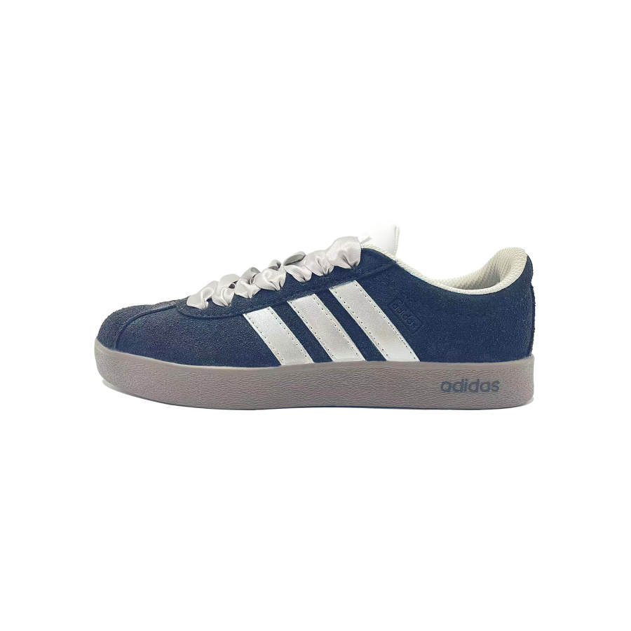 Adidas Neo VL Court Lifestyle Satin Shadow Lightweight Low top Skateboard Shoes Unisex Black Silver