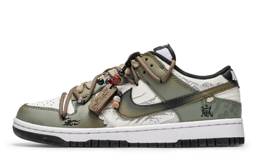 Nike Nike Dunk Mountain Mist MONE Slip Resistant Low top Skateboard Shoes Unisex Army Green