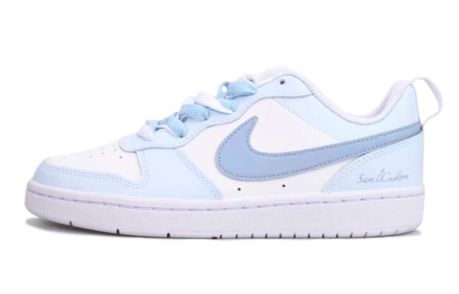Nike Nike Court Borough Foam Sweet Bean SAML Slip Resistant Abrasion Resistant Low top Skateboard Shoes Women's Dusty Blue