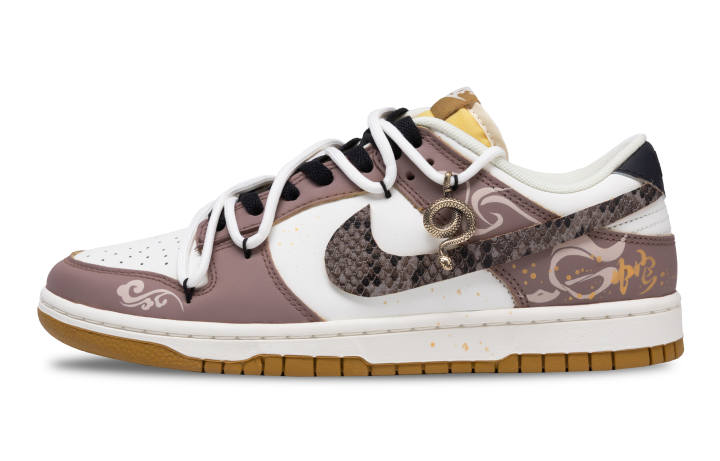 Nike Nike Dunk Slip Resistant Abrasion Resistant Low top Skateboard Shoes Men's Brown White