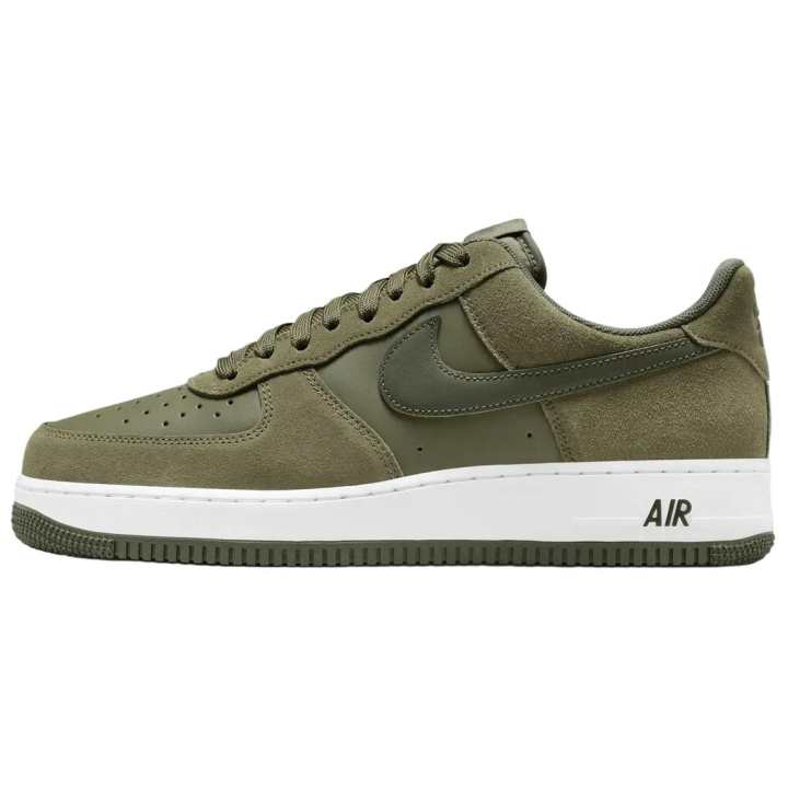 Nike Nike Air Force 1 Suede, Leather Skateboard Shoes Men's Green White