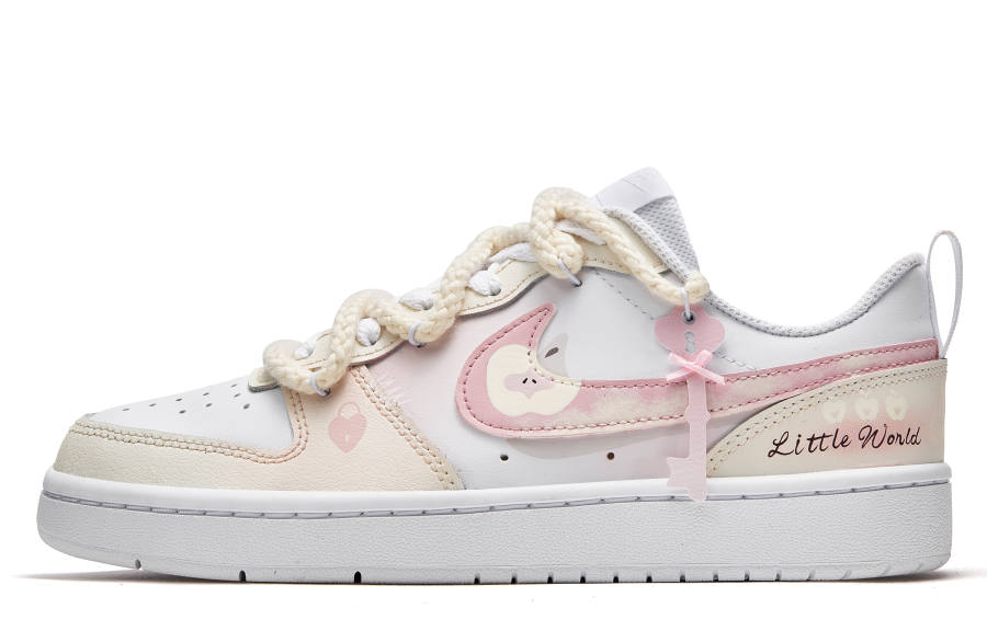 Nike Nike Court Borough 2 Low top Skateboard Shoes GS White Pink