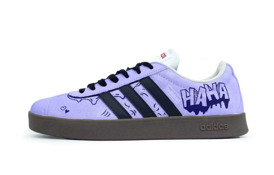 Adidas Adidas VL COURT 2.0 Purple Charm Shoes Wear resistant And Lightweight Low top Skateboard Shoes Unisex Purple Black