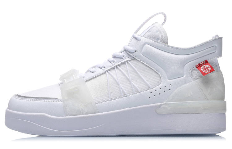 Li-Ning Li Ning CF Tracing Houcheng Smoke Cloud Slip Resistant, Abrasion Resistant, Lightweight Mid top Skateboard Shoes Men's