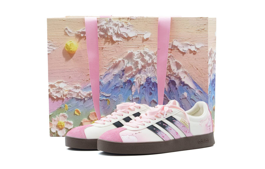 Adidas Adidas Vl Court Classic Abrasion Resistant Abrasion Resistant Low top Skateboard Shoes Unisex Pink