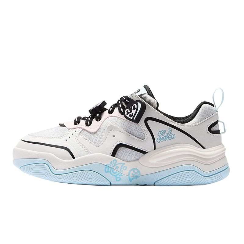 FILA FUSION x Mr Doodle KICK III Skateboard Shoes 3 Breathable Low top Skateboard Shoes Women's White