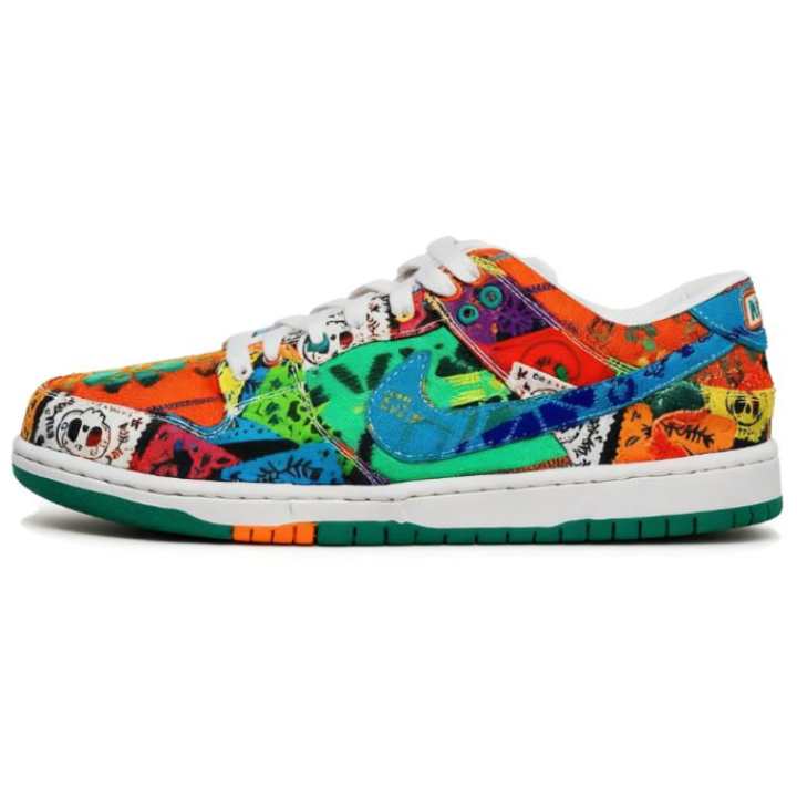 Nike Jarritos x Nike SB Slip Resistant Abrasion Resistant Low top Skateboard Shoes Unisex Orange Blue White