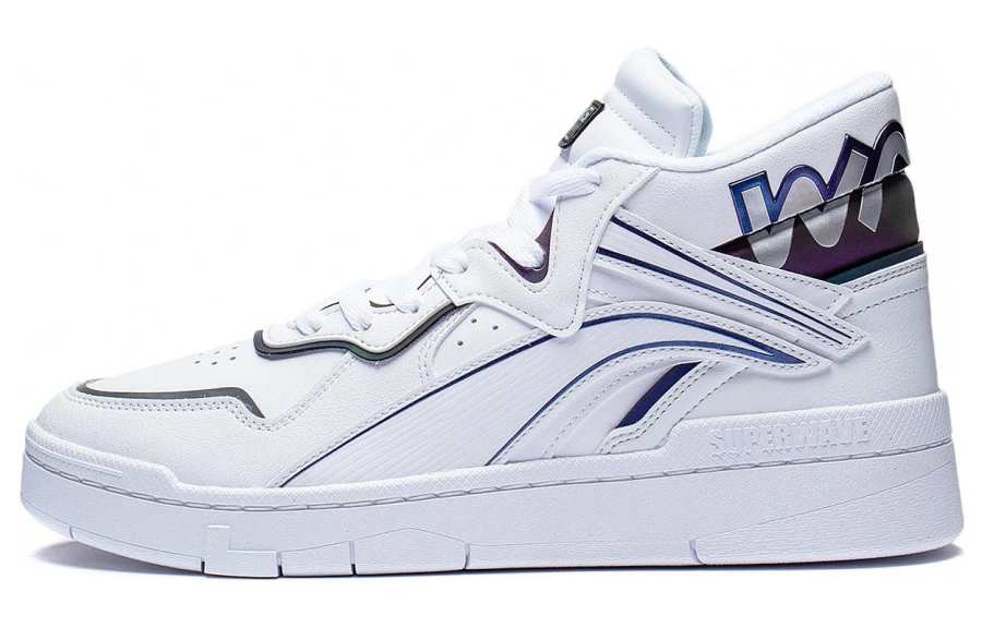 Li-Ning Li Ning Mid Prm Leather Slip Resistant, Abrasion Resistant, Lightweight Mid top Skateboard Shoes Men's Standard White