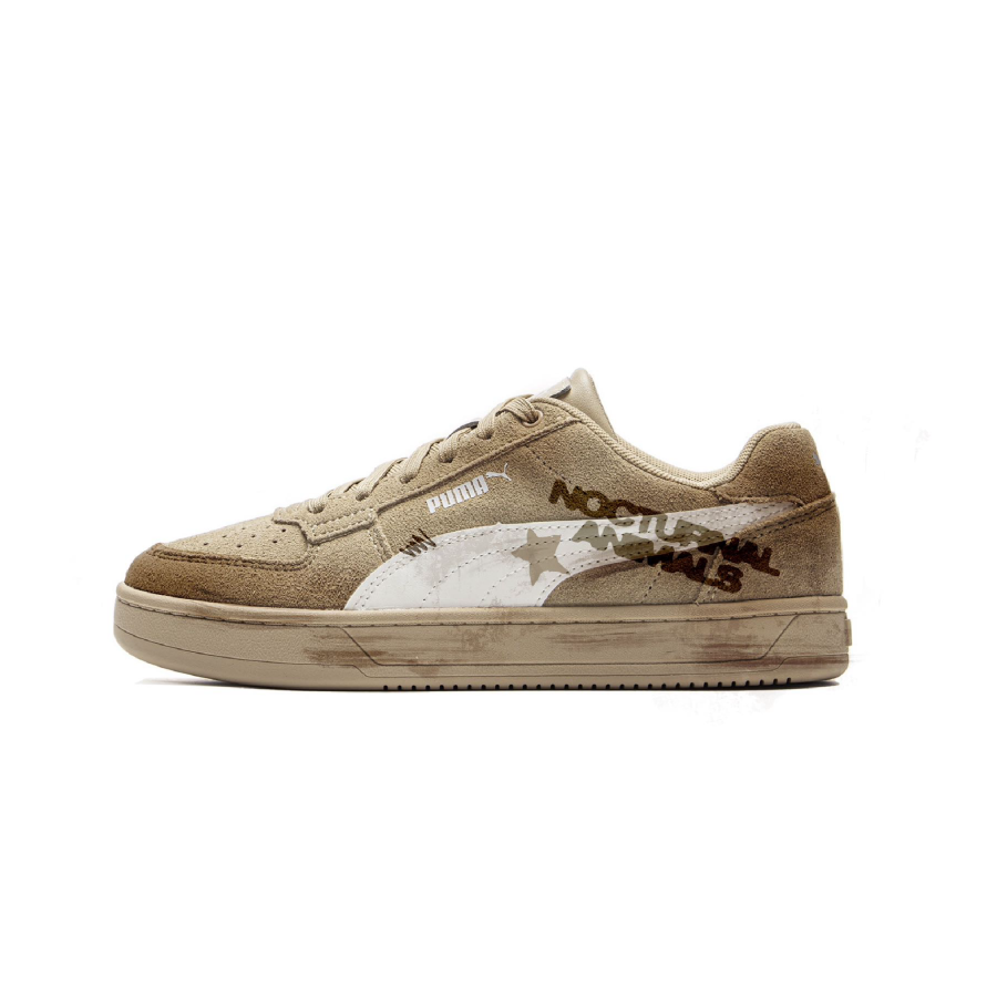 PUMA Caven 2.0 Abrasion Resistant Low top Skateboard Shoes Unisex Light Brown