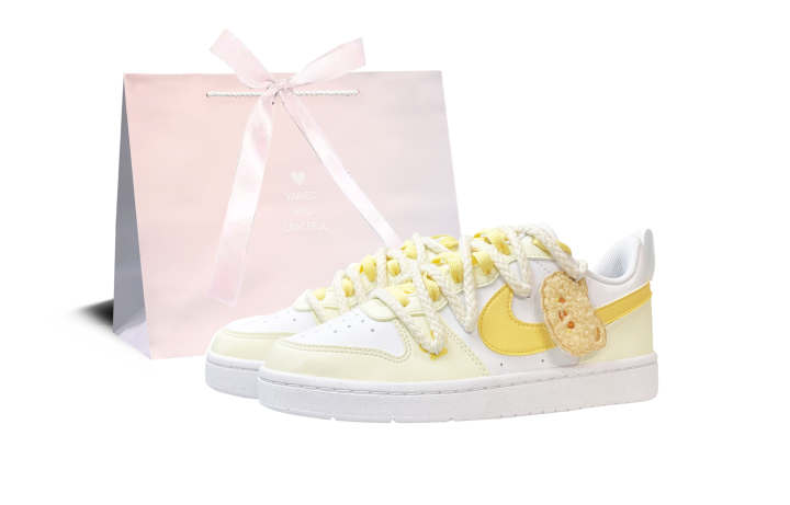 Nike Nike Court Borough Impact Resistance Impact Resistance Low top Skateboard Shoes GS Yellow White