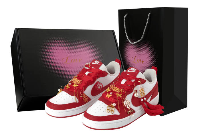 Nike Nike Court Borough 2 Harmony Shoes, Heart Box Low top Skateboard Shoes Women's Red