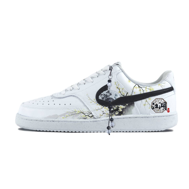 Nike Nike Court Vision 1 Abrasion Resistant Low top Skateboard Shoes Unisex White