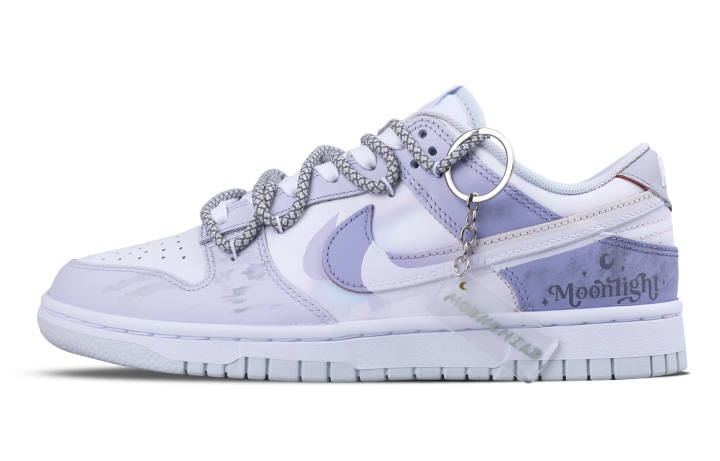 Nike Nike Dunk Low Slip Resistant Cushioning Abrasion Resistant Balance Low top Skateboard Shoes Unisex Light Purple