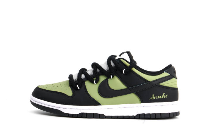 Nike Nike Dunk Comfortable Cushioning Low top Skateboard Shoes Unisex Black Green