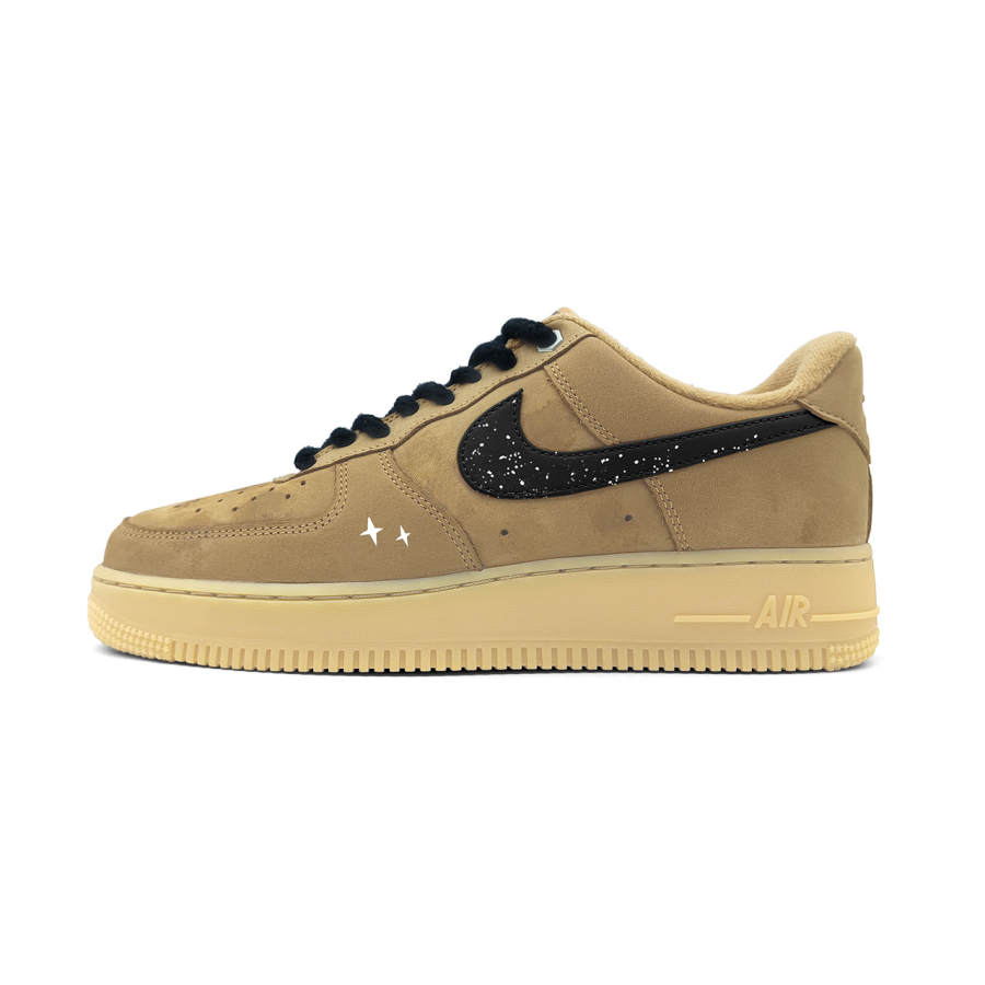 Nike Nike Air Force 1 Abrasion Resistant Breathable Low top Skateboard Shoes Unisex Wheat