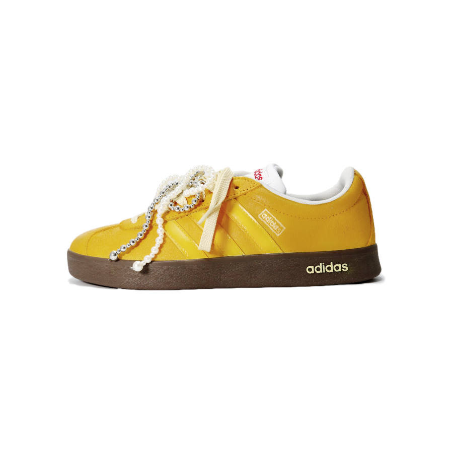 Adidas Neo VL Court 2.0 Lightweight Anti Slip Low top Skateboard Shoes Unisex Yellow