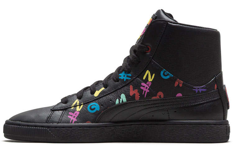 PUMA Bt X PUMA Basket Black Casual Skateboarding Shoes