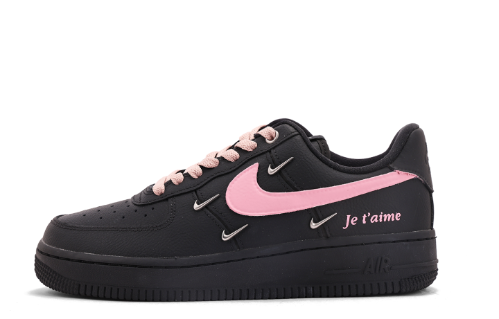 Nike Nike Air Force 1 Coverage Abrasion Resistant Coverage Abrasion Resistant Low top Skateboard Shoes Women's Black Pink